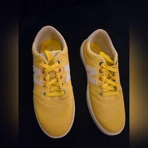 New Balance Yellow and White Athletic Sneaker Interior